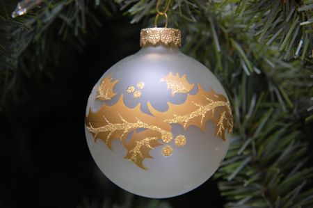 frosty ornamentの写真素材