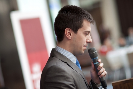 Indoor business conference for managers.の写真素材