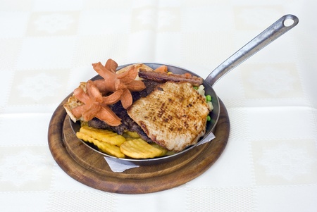 Tasty food from restaurant is ready to eatの写真素材
