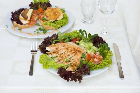 Tasty food from restaurant is ready to eatの写真素材