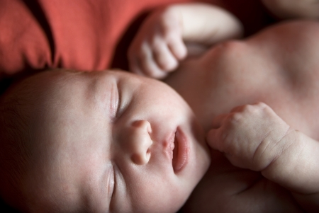 Little sweet newborn is resting の写真素材