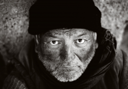 Lonely old manの写真素材