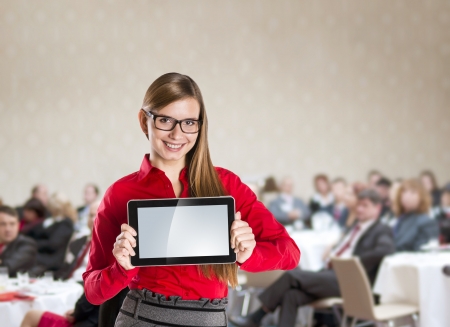 Public indoor business conference for modern managers.の写真素材