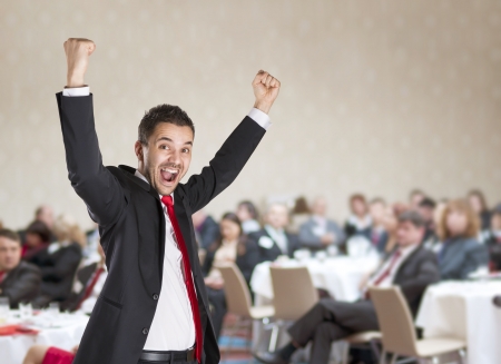 Public indoor business conference for modern managers.の写真素材