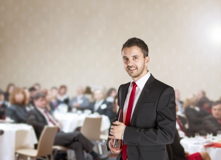 Public indoor business conference for modern managers.の写真素材