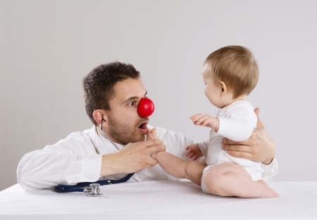 Doctor and babyの写真素材