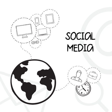 Social media vector illustrationのイラスト素材