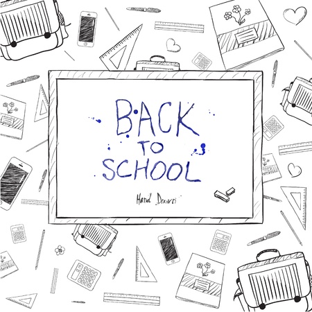 illustration of Back to School doodlesのイラスト素材