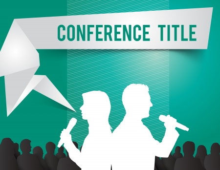 Conference tamplate illustration with space for your textsのイラスト素材