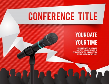 Conference tamplate illustration with space for your textsのイラスト素材