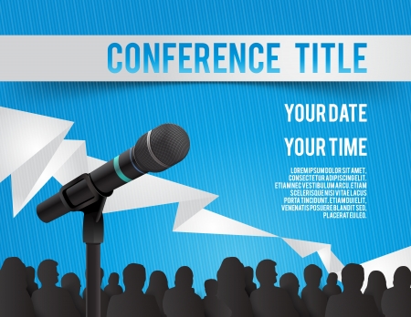 Conference tamplate illustration with space for your textsのイラスト素材