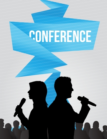 Conference tamplate illustration with space for your textsのイラスト素材