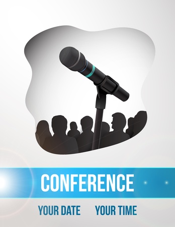 Conference tamplate illustration with space for your textsのイラスト素材