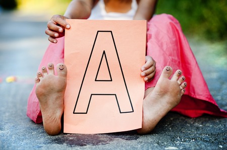 Detail of child feet の写真素材