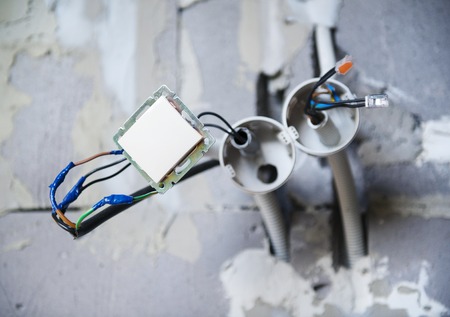 Electrician s tools for repairing the socket and swtichの写真素材