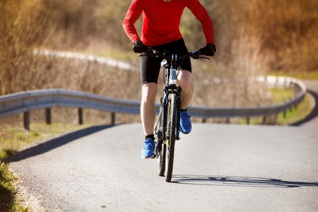 Man on bikeの写真素材