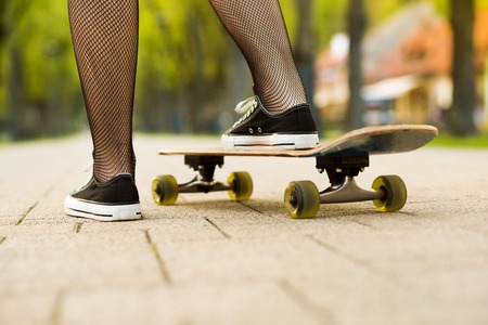 Girl skatingの写真素材