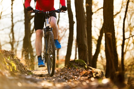 Man on bikeの写真素材