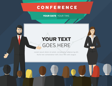 Conference template illustration with space for your textsのイラスト素材