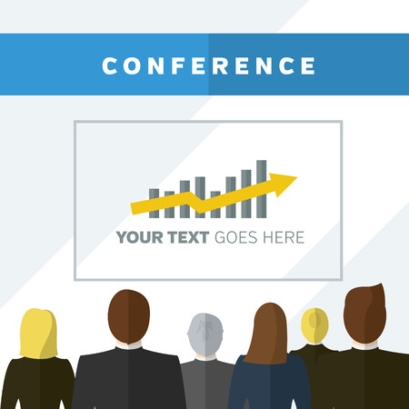 Conference template illustration with space for your textsのイラスト素材