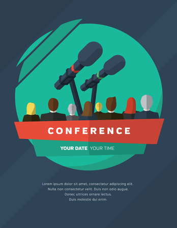 Conference template illustration with space for your textsのイラスト素材