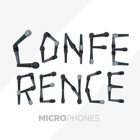 Conference template illustration with space for your textsのイラスト素材