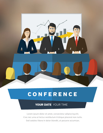 Conference template illustration with space for your textsのイラスト素材