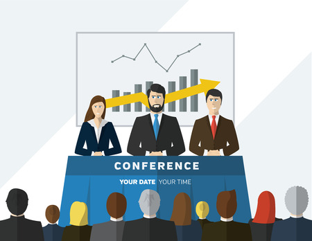 Conference template illustration with space for your textsのイラスト素材