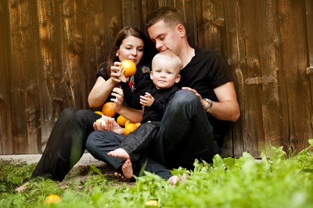 Young familyの写真素材