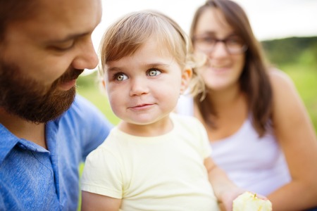 Family in natureの写真素材