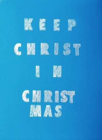 Christmas handmade card made from paper and other materialsの写真素材