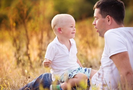 Family in natureの写真素材