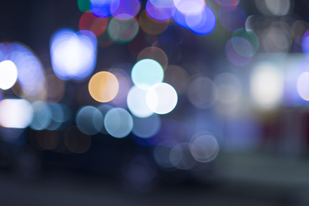 City at night - defocused urban abstract backgrounds