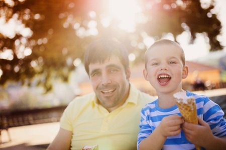 Father and sonの写真素材