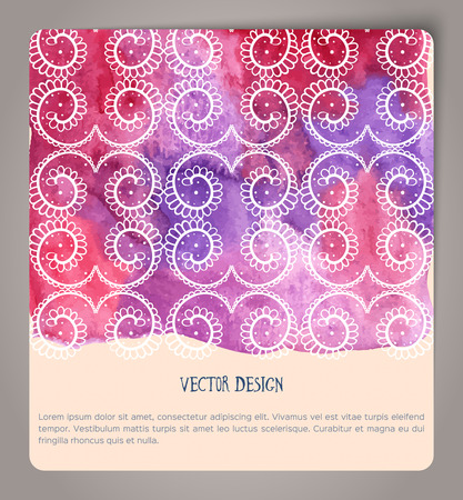 Abstract hand drawn watercolor cards. Vector illustrationのイラスト素材