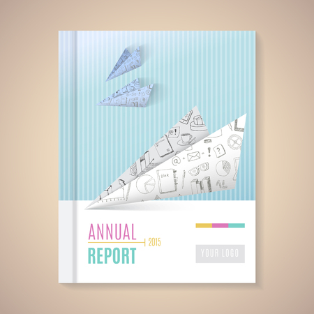 Cover Annual Report numbers 2015,  vector illustrationのイラスト素材