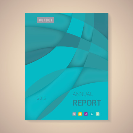 Cover Annual Report numbers 2015,  vector illustrationのイラスト素材