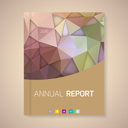 Cover Annual Report numbers 2015,  vector illustrationのイラスト素材