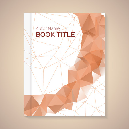 Polygonal vector design template layout for book titleのイラスト素材