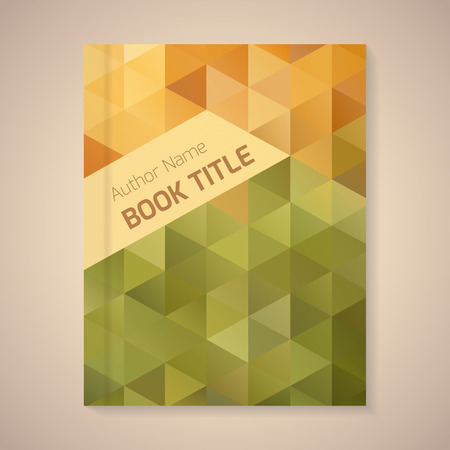 Polygonal vector design template layout for book titleのイラスト素材