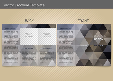 Polygonal vector design template layout for leafletのイラスト素材