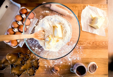 Christmas baking ingredients.