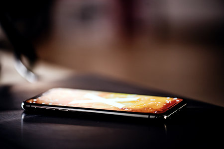 NOVA BANA, SLOVAKIA - NOV 28, 2017: New Apple iPhone X smartphone.のeditorial素材