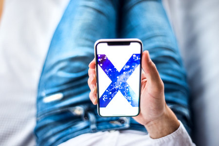 NOVA BANA, SLOVAKIA - DEC 14, 2017: New Apple iPhone X smartphone.