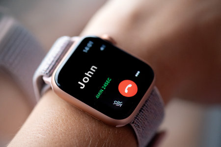 NOVA BANA, SLOVAKIA - NOV 12, 2019: New Apple Watch Series 5