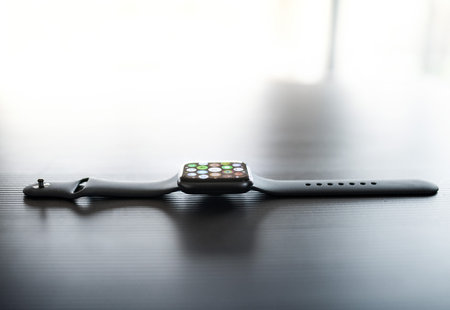 NOVA BANA, SLOVAKIA - NOV 12, 2019: New Apple Watch Series 5のeditorial素材