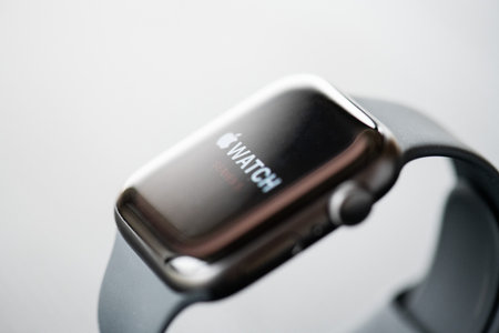NOVA BANA, SLOVAKIA - NOV 12, 2019: New Apple Watch Series 5のeditorial素材