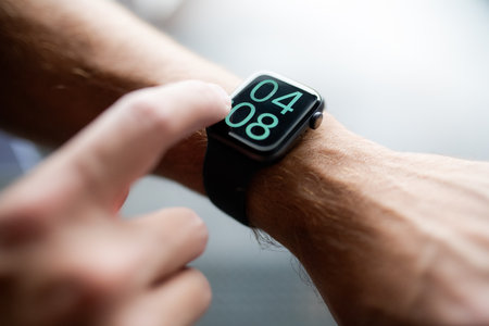 NOVA BANA, SLOVAKIA - NOV 12, 2019: New Apple Watch Series 5のeditorial素材