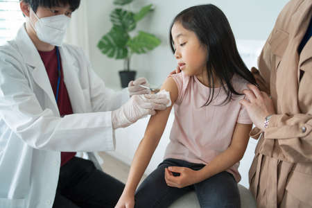 Vaccination of small child, virus  concept.の写真素材
