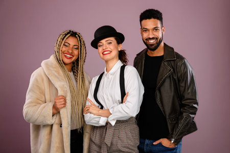Portrait of group of multiethnic friends, concept of diversity and friendship.